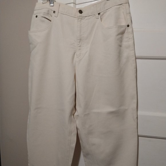 Liz Claiborne Off-White Denim Jeans | Size 16 - Picture 5 of 9